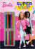 Barbie - Super Colour By Numbers - Mal Efter Tal Sæt For Børn