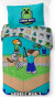 Minecraft Sengetøj - 140X200 Cm - Voksen Str - Kampen Er I Gang