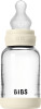 Bibs - Glass Baby Bottle Round Silicone 1 Pack 120 Ml Slow Flow - Ivory -