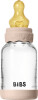 Bibs - Glass Boheme Baby Bottle Round Latex - Blush - 120 Ml