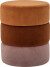 Bloomingville - Bilbao Puf - Rund - Orange - Polyester