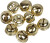Bjælder - Ø 13 15 17 Mm - Guld - 12 Assorterede
