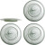 Bloomingville - Amelie Tallerkener - Grøn - Glas - Ø 33 Cm - 4 Stk
