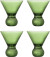 Bloomingville Cocktailglas - Corliss - Grøn - Glas - Sæt Med 4 - 165 Ml