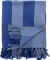 Bloomingville - Frello Plaid Tæppe - Blå - 160X130 Cm - Bomuld