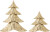 Bloomingville - Kaiam Metal Juletræer - Guld - 2 Stk