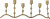 Bloomingville - Kiri Lysestage - Messing - Jern