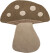 Bloomingville Mini - Mushroom Gulvtæppe Til Børn - Brun - Uld