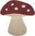 Bloomingville Mini - Mushroom Tæppe Til Børn - Rød - Uld