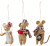 Bloomingville - Peo Julepynt - Mus - Brun - Uld - 3 Stk