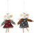 Bloomingville - Peo Juleornamenter - Mus - Multifarvet - Uld - 2 Stk