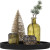 Bloomingville - Sanga Julebakke Med Fyrfadsstage - Grøn - 6 Dele