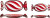 Bloomingville - Sweetie Serveringsfade - Rød - Glas - 2 Stk