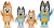 Bluey Figurer - 4-Pak