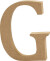Bogstav I Træ - G - Stort Bogstav - H 13 Cm
