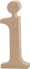 Bogstav I Træ - I - Lille Bogstav - H 10 5 Cm