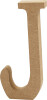 Bogstav I Træ - J - Stort Bogstav - H 13 Cm