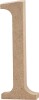Bogstav I Træ - L - Lille Bogstav - H 12 7 Cm