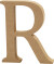 Bogstav I Træ - R - Stort Bogstav - H 13 Cm
