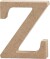Bogstav I Træ - Z - Lille Bogstav - H 8 Cm
