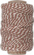 Bomuldssnor - Tykkelse 1 1 Mm - Brun Hvid - 50 M