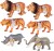 Bull Vilde Dyr 30 Cm - Assorterede