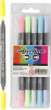 Dobbelt Tusser - Vandbaserde - Pastel - 2 3 3 6 Mm - 6 Stk