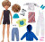 Creatable World - Deluxe Dukke Sæt - Brunt Hår - Mattel Ggg56