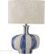 Creative Collection - Alida Bordlampe - Blå - Stentøj - H 46 Cm