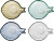 Creative Collection - Yuta Skåle - Multifarvet - Glas - 4 Stk