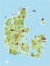 Danmarkskort Plakat Til Børn - 50X70 Cm