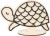 Dekorationsfigur - Skildpadde - Træ