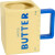 Doiy - Krus - Butter - Bright Yellow With A Blue Handle