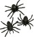 Edderkopper - Str 4 Cm - 60 Stk
