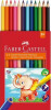 Faber-Castell - Jumbo Colour Pencils - Trekantede Farveblyanter - 12 Stk