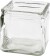 Firkantet Lysglas - H 10 Cm - Str 10X10 Cm - 12 Stk