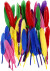 Fjer - L 13 Cm - Forskellige Farver - 48 Stk