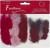 Fjer - 8-10 Cm - 18 Stk - Bordeaux Rød