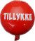 Folieballon 35 Cm Rød Tillykke - Scanseason