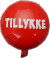 Folieballon 35 Cm Rød Tillykke - Scanseason