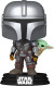 Funko Pop - Star Wars The Mandalorian Grogu - The Mandalorian With Grogu On