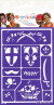 Grim Tout - Ridder Og Pirat - Stencil Til Ansigtsmaling