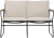Bloomingville - Hampton Sofa - Sort - Metal - Havesofa - 2 Pers