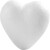 Hjerte - H 6 Cm - Hvid - 50 Stk