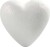 Hjerte - H 8 Cm - Hvid - 50 Stk