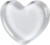 Hjerte - Str 6 5X6 5 Cm - Tykkelse 10 Mm - Transparent - 1 Stk
