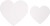 Hjerter - Str 6 8 5 Cm - 240 G - Hvid - 50 Stk