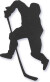 Kartonmærkat - Ishockeyspiller - Str 54X64 Mm - Sort - 10 Stk