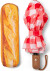 Kikkerland - Baguette Paraply - Rød Hvid