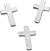 Kors I Metal 3Cm Sølv 6Stk - 3451075
